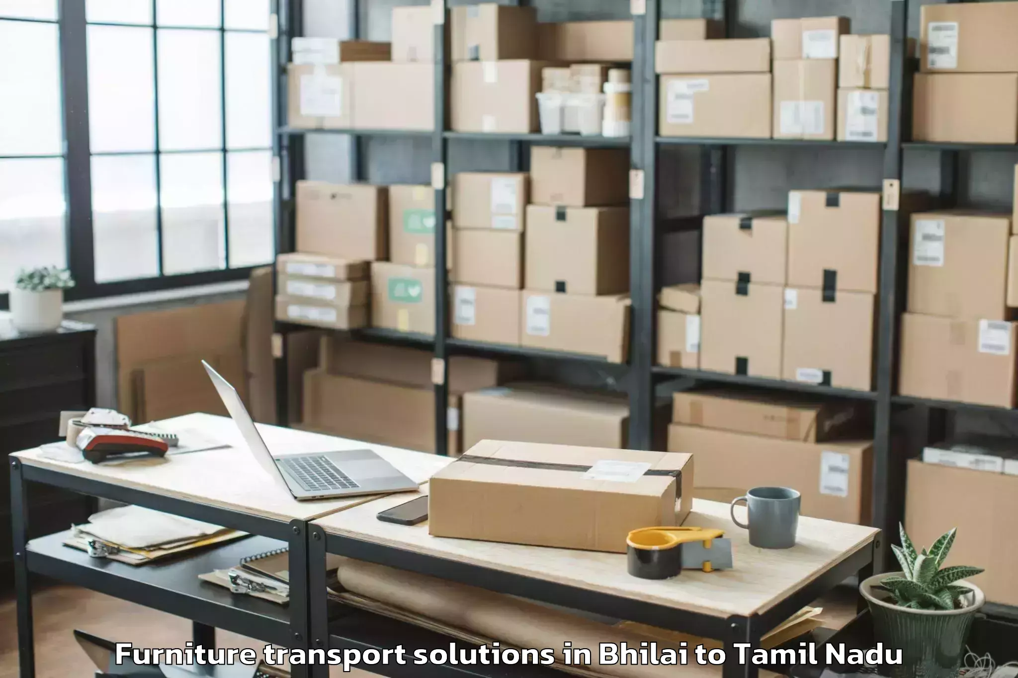 Reliable Bhilai to Manavalakurichi Furniture Transport Solutions